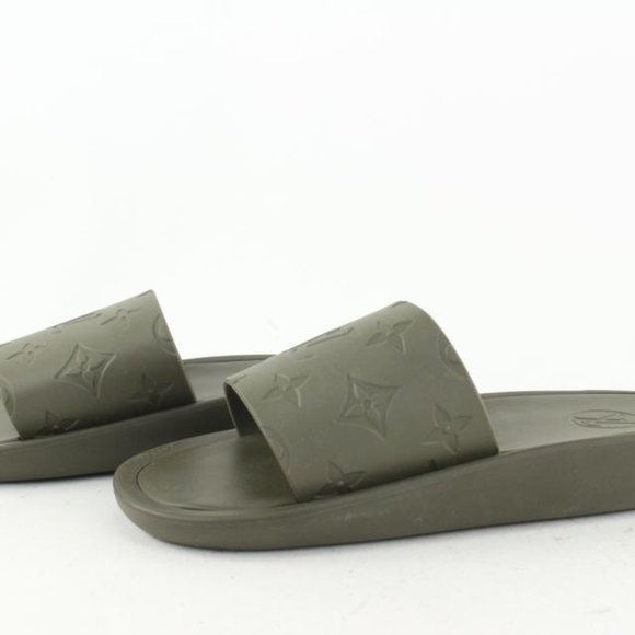 Louis Vuitton Khaki Green 37 Sunbath Flat Mule San - Picture 4 of 12